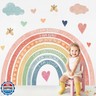 Large Rainbow Wall Stickers Kids Inspirational Wall Decal Peel and Stick Watercolor Rainbow Wall Decals for Baby Girls Bedroom Pastel I Am Decor Motivational Wall Stickers for Nursery Playroom Decor