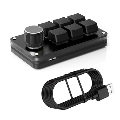 Programming Macro Custom Knob Keyboard 6 Key Copy Paste Button Gaming Keypad