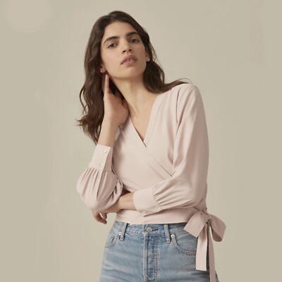 blush wrap top