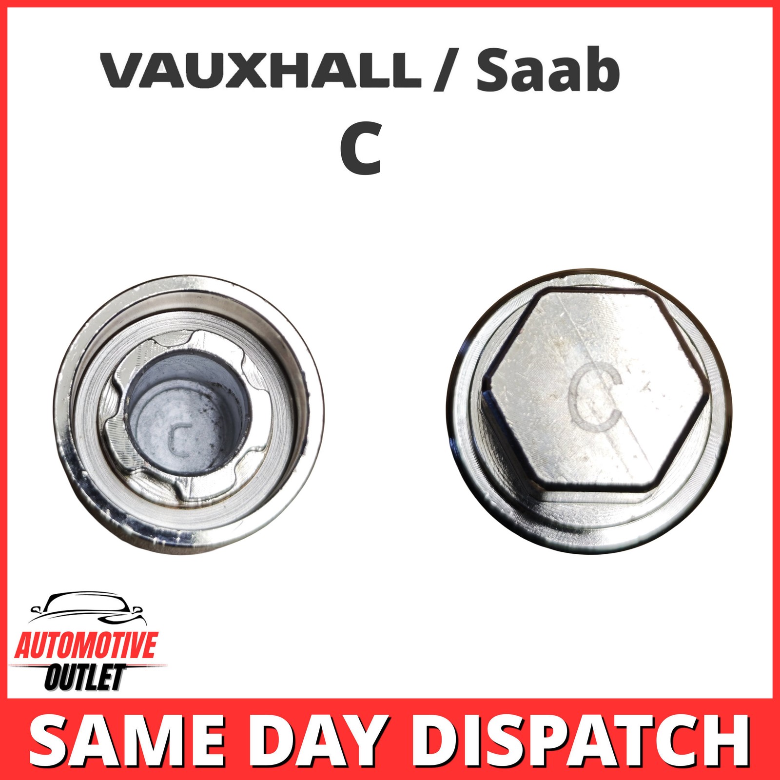 MASTER SECURITY LOCKING BOLT WHEEL NUT REMOVER KEY SOCKET C FOR VAUXHALL