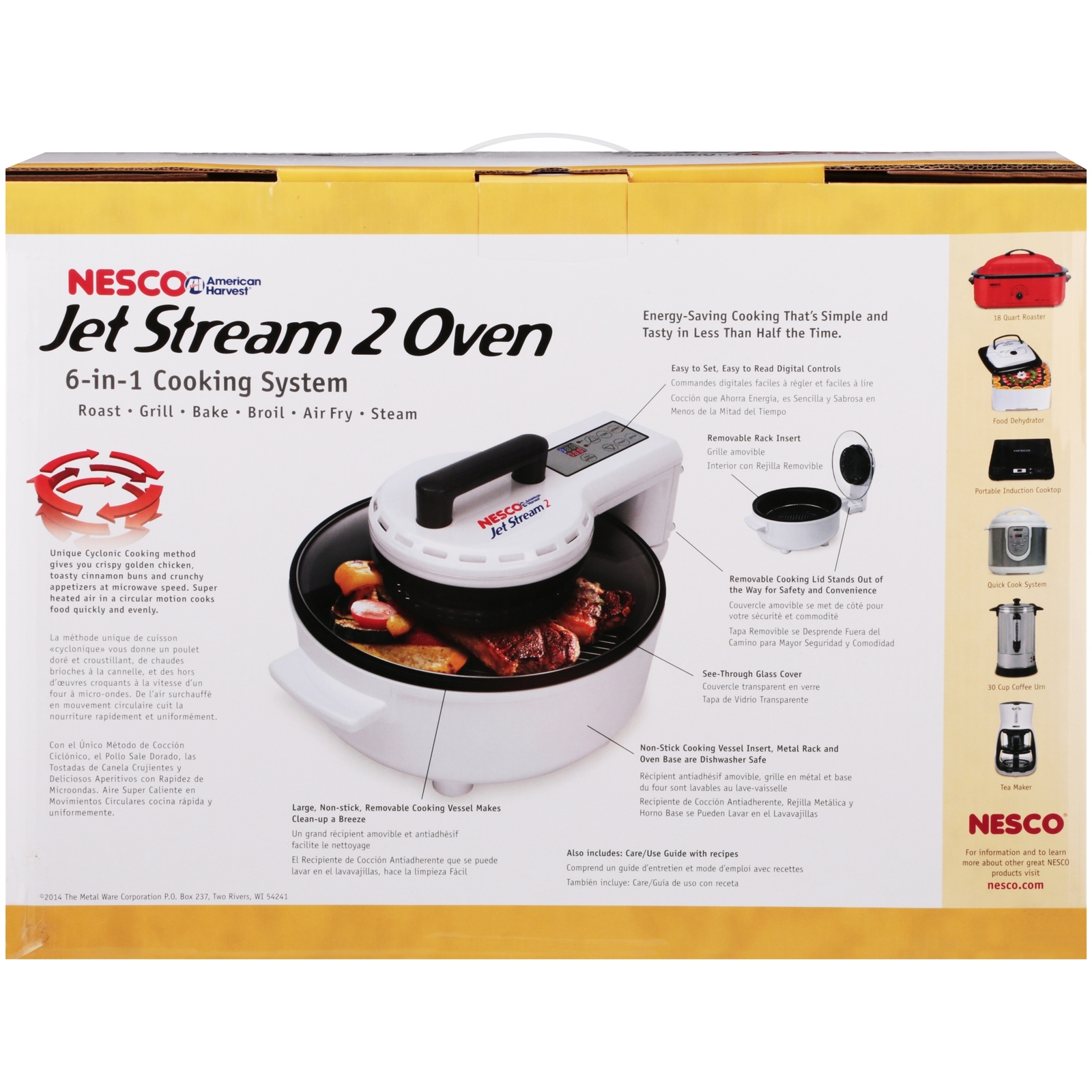 Nesco Jet Stream 2 Oven 6-IN-1 COOKING SYSTEM With Digital Timer JS-5000T
