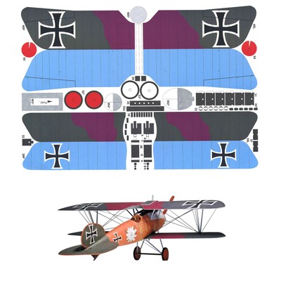 1:33 Britain Albatross D.V Fighter Paper DIY Model Souvenir Gift Toy For Kids