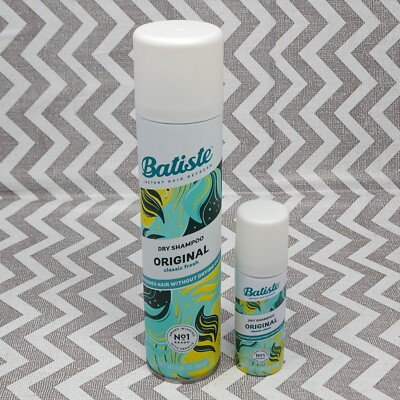 Batiste Dry Shampoo Original Instant Hair Refresh 1 Large Can 1 Travel Can