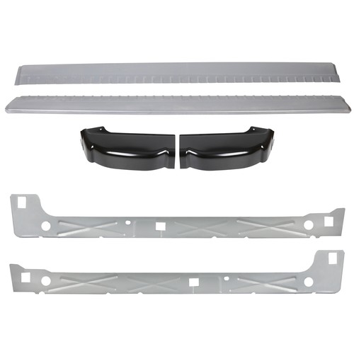 Inner & Outer Rocker Panels W/ Cab Corners For 99-07 Chevy Silverado 4DR EXT Cab