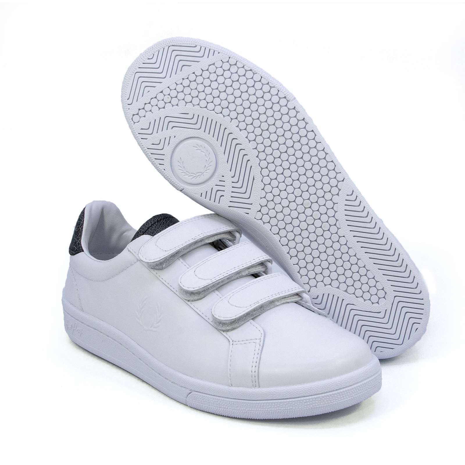 

Мужские кроссовки Fred Perry B721 белые кожаные на липучке новые, Белый, Fred Perry B721