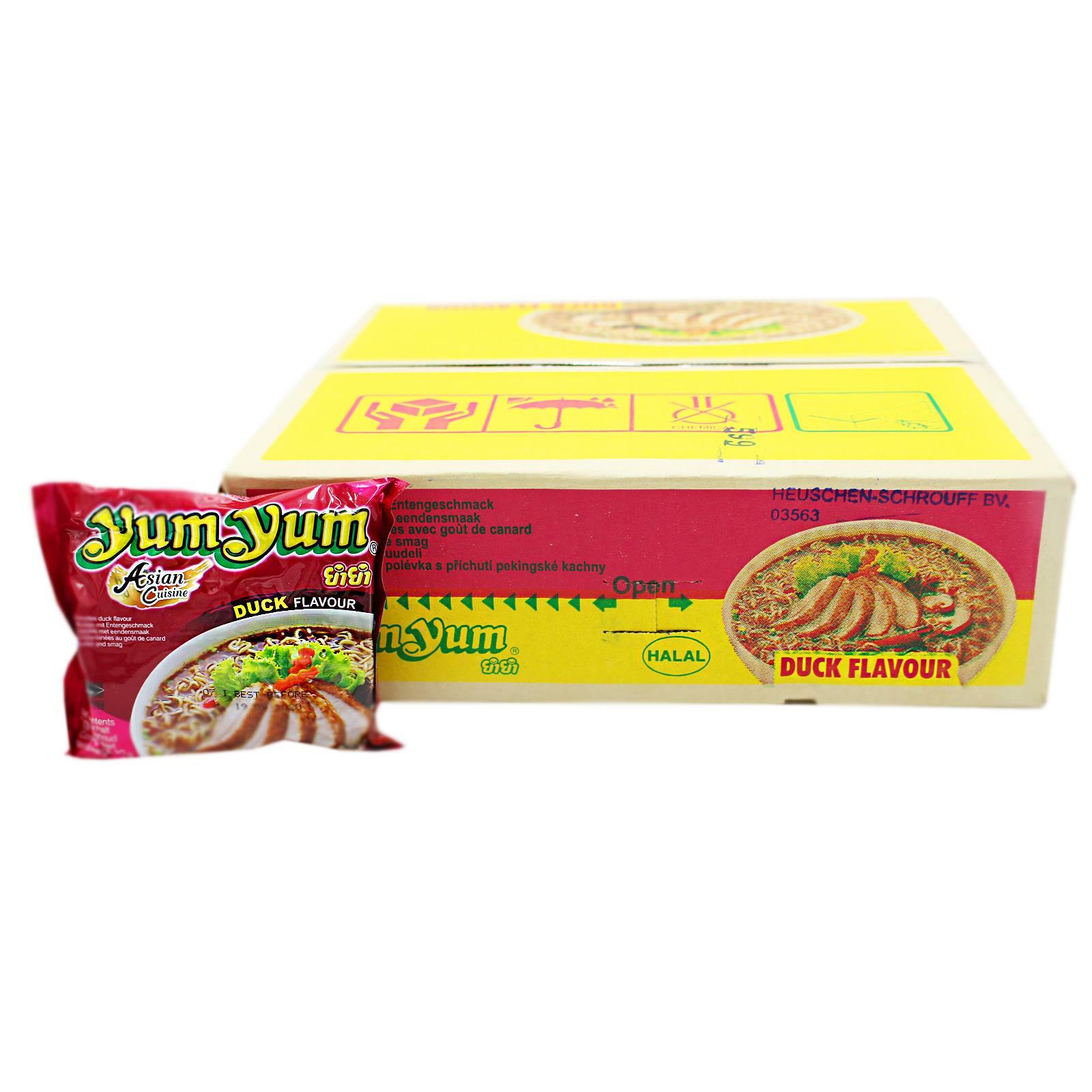 30x60g Yum Yum Ente Instantnudel Yum Yum Duck Instant Nudelsuppe Tütensuppe