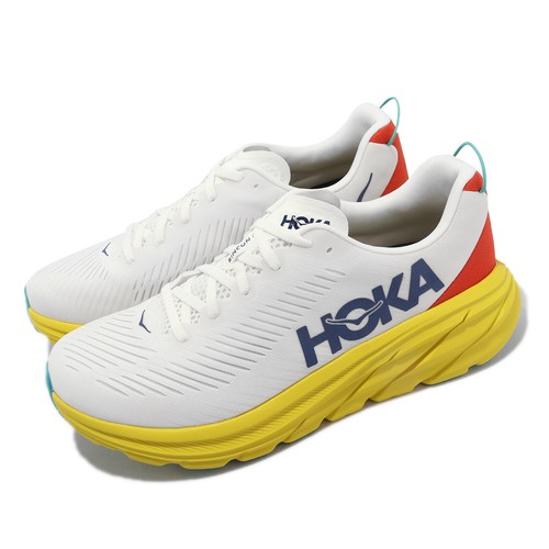 

Мужские шоссейные кроссовки Hoka Rincon 3 White Eggnog Yellow Orange 1119395-WEGG, Белый, Rincon 3