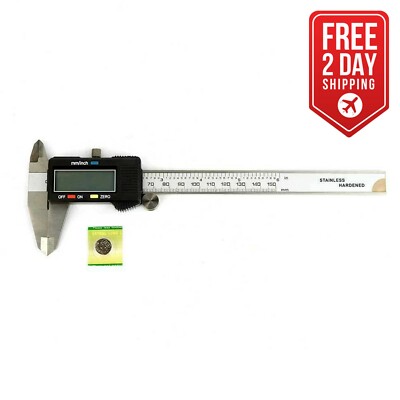 Digital Vernier Stainless Steel Caliper Measuring 0-6''/150mm 19202
