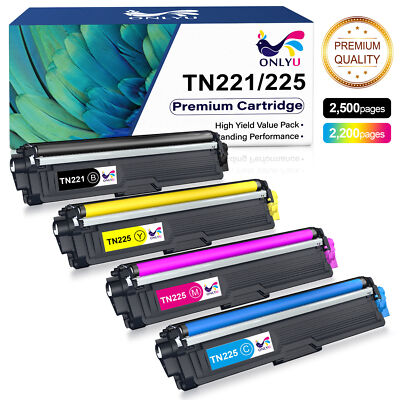 4 Pack TN221 BK TN225 Color Toner for Brother MFC-9130CW MFC-9330CDW MFC-9340CDW