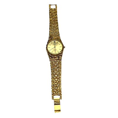 Gruen Precision Diamond Gold Quartz Nugget Watch Japan Movement