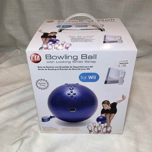 CTA Nintendo Wii Bowling Ball Adjustable Wrist Strap & Finger Plugs New Open Box