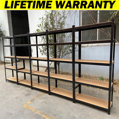 5 Tier Garage Shelf Storage Shelves Boltless Shed Shelving Metal Racking Utility