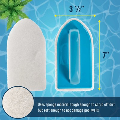 2 U.S. Pool Supply Pool Scrub Brushes - Scrubbing Pads, Clean Tile Scrubber