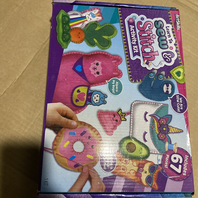 kids Pre Teens learn to sew and stitch activity kit