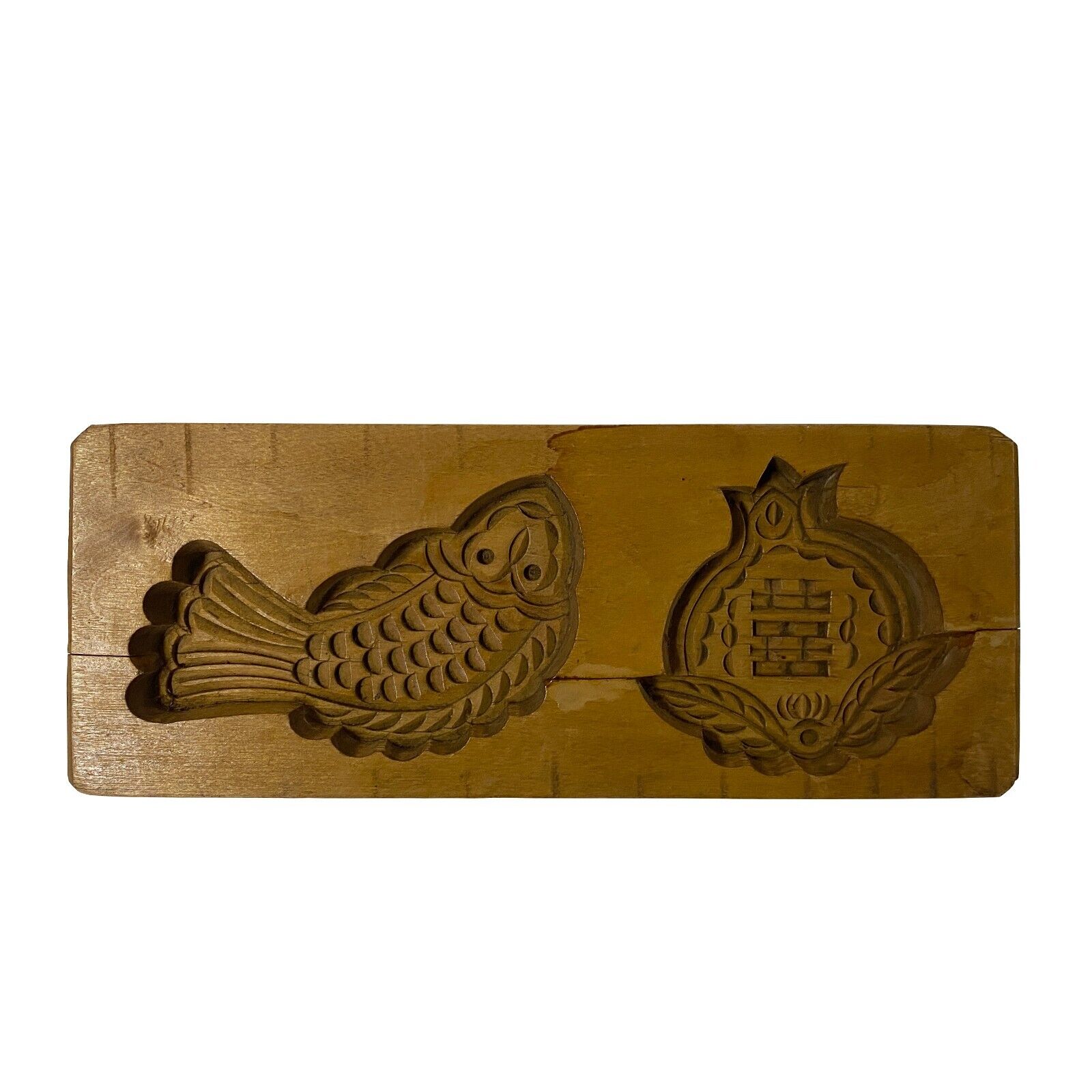 Vintage Wood Flower Fish Pattern Cake Soap Maker Mold Board ws2442S Vintage Wood Flower Fish Pattern Cake Soap Maker Mold Board ws2442S
