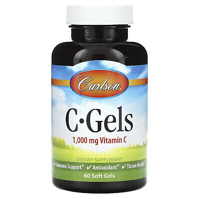 C-Gels, Витамин С, 1000 мг, 60 мягких таблеток
