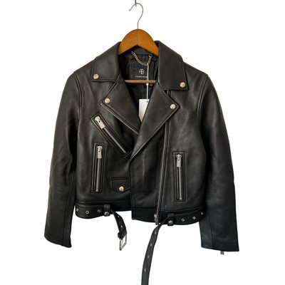 Anine Bing Benjamin Moto Jacket black NWT size XS
