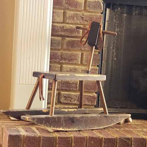 Children's Vintage Wooden Dog/Rocking Horse Rocker ~ Basketville Putney, Vermont