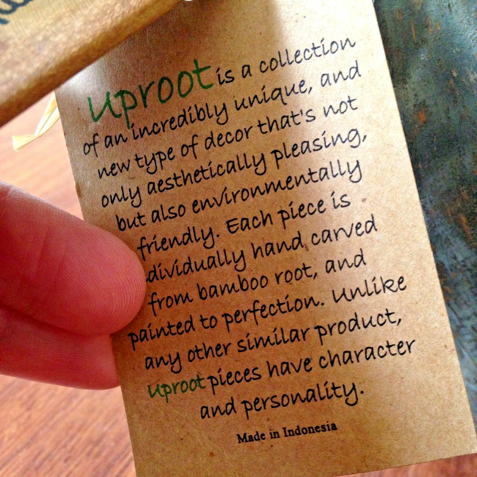 Bamboo Root Fin Whale nautical home decor