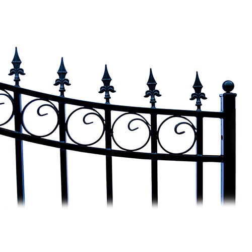ALEKO London Style Garden Yard Ornamental Steel Single Swing 14 ft Driveway Gate