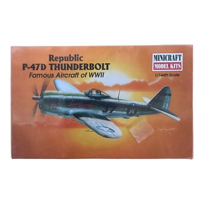 Vintage Minicraft Republic P-47D Thunderbolt #14413 Scale 1:144 New & Sealed