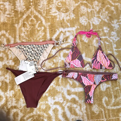 Lot Of 4 BNWT H&M And Maaji Bikini Tops And Bottoms Size XS