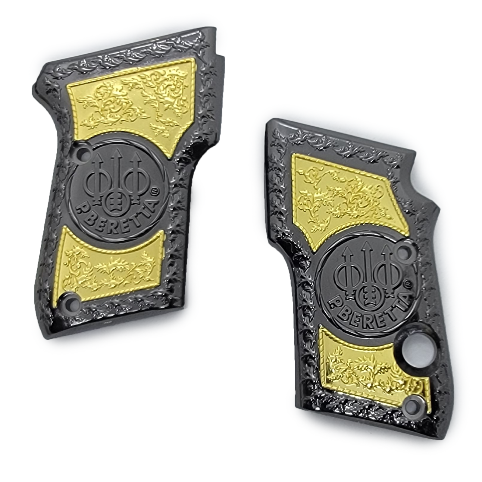 BERETTA 21A Bobcat 3032 Tomcat Metal Grips - Beretta Black