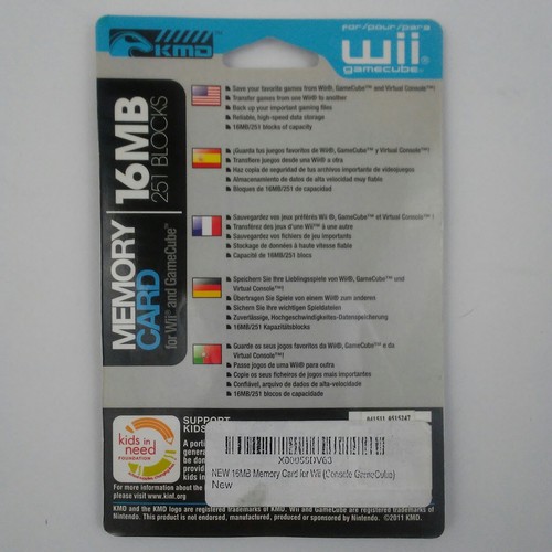 KMD 16 MB 251 Blocks Memory Card For Nintendo Wii And GameCube System