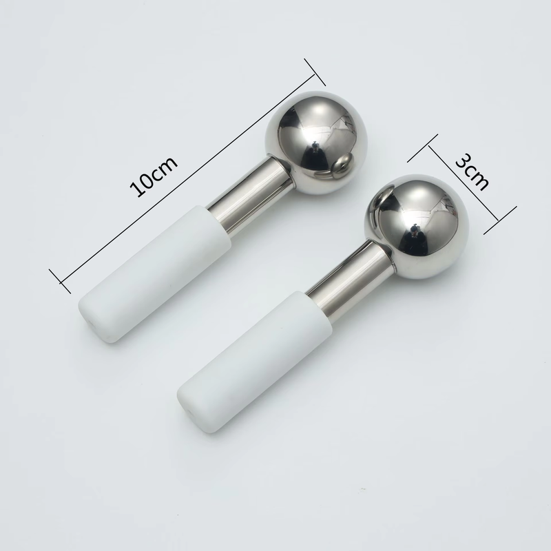 Mini 2pcs Ice Globes Stainless Steel Cryo Sticks for Face Eye Facial Cold Roller