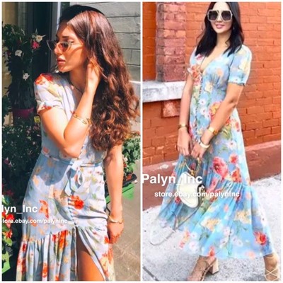 zara floral print midi dress