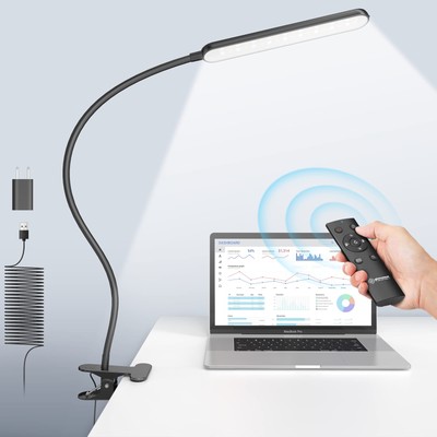 5W Multi-Purpose Clip On Light, 38 LED Eye Caring Reading Bed Lamp, 5 Color &...