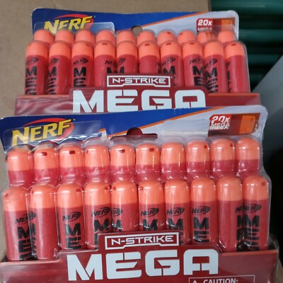 Nerf 20× mega for N-strike mega gun 2 packs of 20 ages 8+