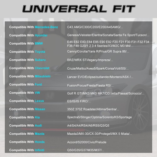 Universal Front Bumper Lip Body Kit, 4pcs Chin Spoiler Splitter for Most Cars