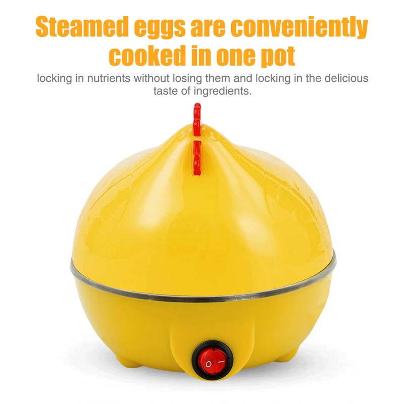 White Yellow Egg Cooker Made Of Food-grade PP Enjoy Delicious Eggs Anti-heat
