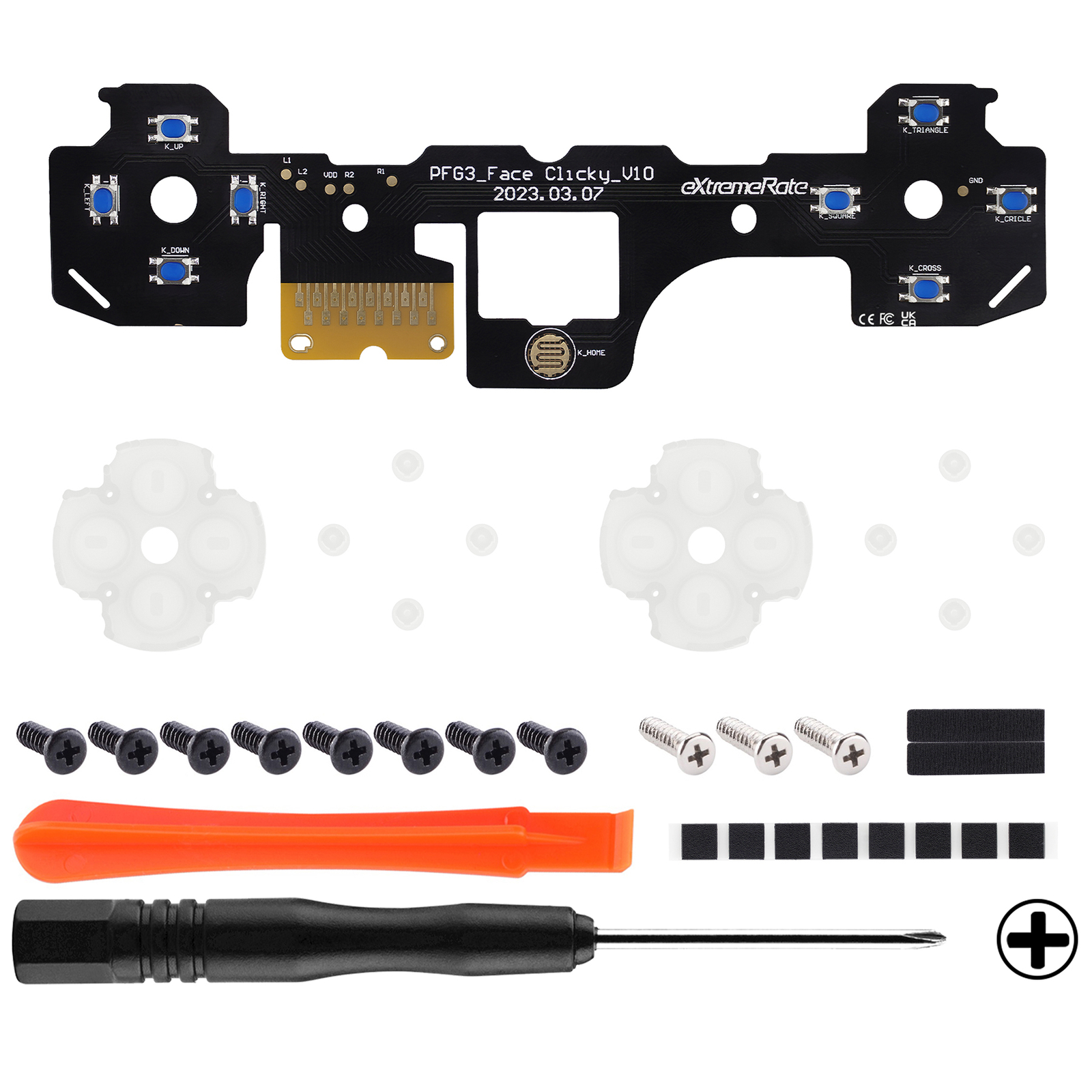 Face Clicky Kit for PS5 BDM-030 Tactile Dpad Action Buttons Mouse Click Kit