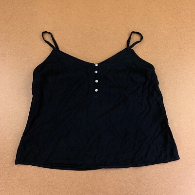 Old Navy Womens Size XS Black V-Neck Button Front Cami NWT 553064