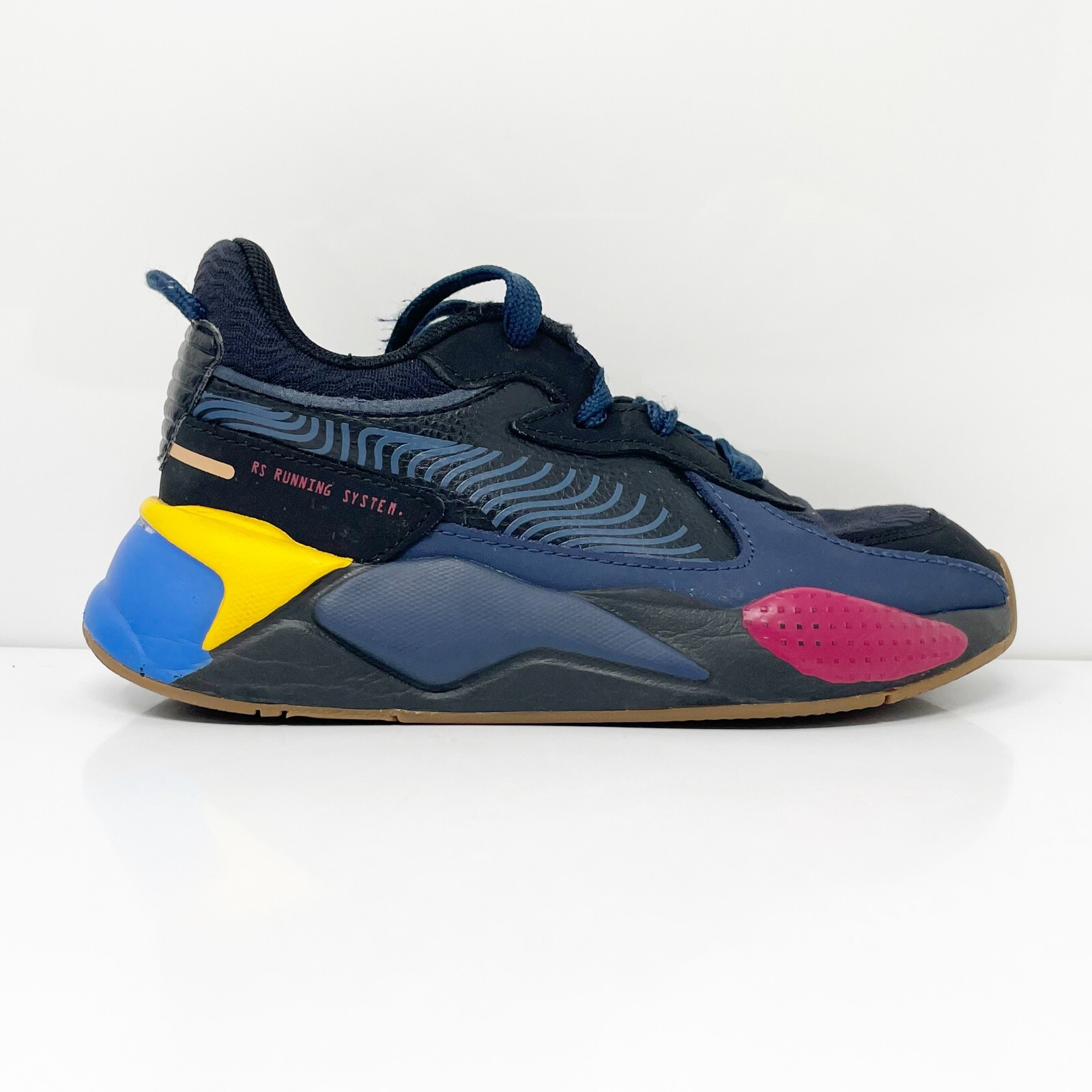 Puma Boys Rs X Global Futurism 385382-01 Синяя Повседневная Обувь Кроссовки Размер 12C