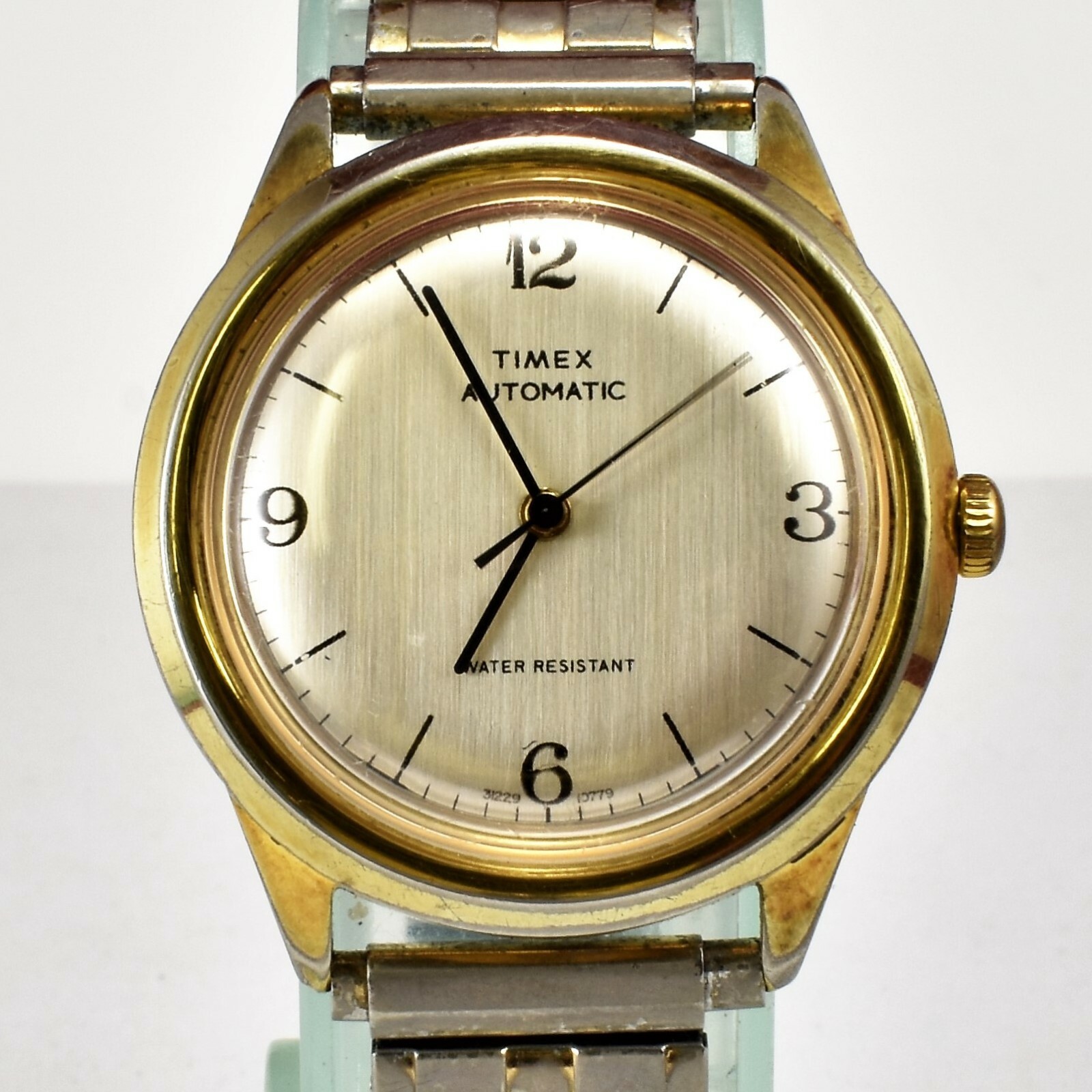 今だけ値下げTIMEX THE WATERBURY 41mmイエロー Vintage 1979 Timex Viscount Automatic Men Watch UK Made