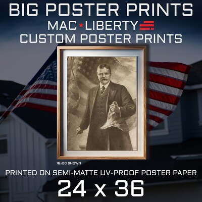 Personalized Custom Printed Poster 24 x36'' - Semi-Matte Poster Paper