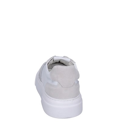 Pre-owned Baldinini Herren Schuhe  44 Eu Sneakers Weiss Leder Wildlede Bf341-44