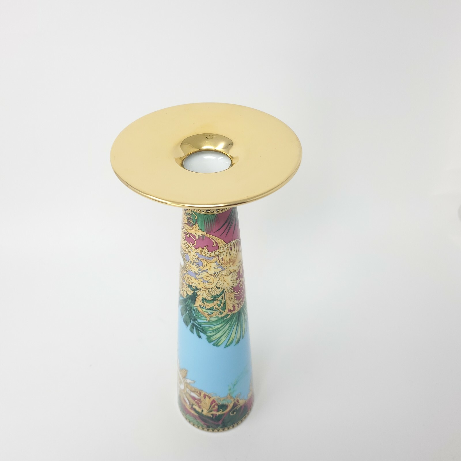 Versace Jungle Animalier Collection Porcelain Candleholder, 9.75"