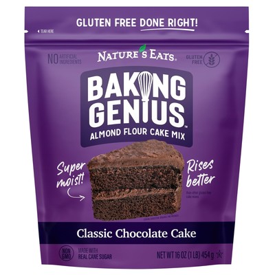 Nature's Eats Baking Genius Classic Chocolate Cake Almond Flour Cake Mix 16oz