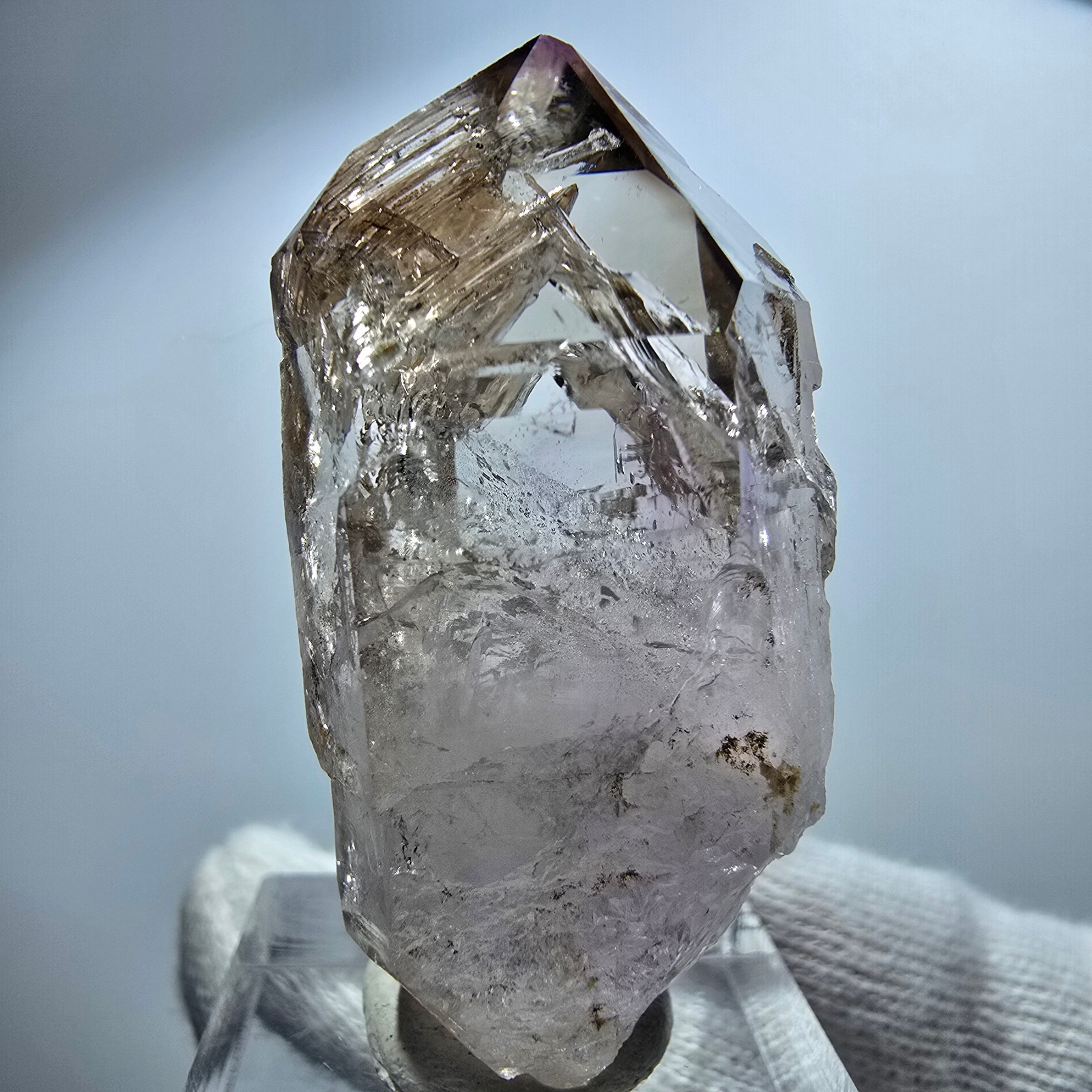 Clear Phantom Amethyst Scepter Point Goboboseb, Namibia 46*20*20mm