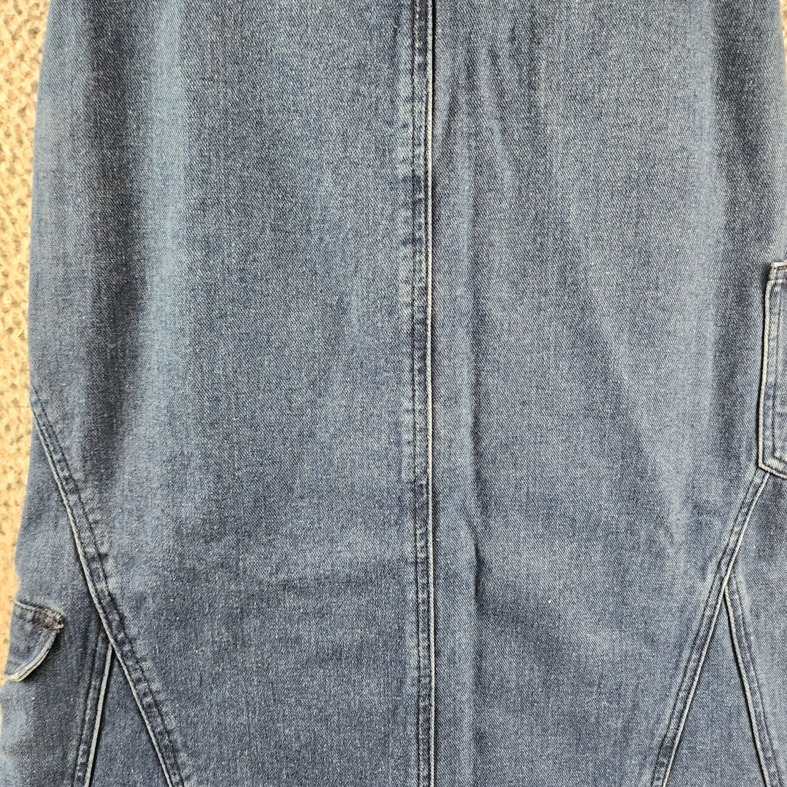 Gracia Front Slit Long Denim Skirt Women's M Blue Heather Side Pocket Button Zip - Picture 15 of 15