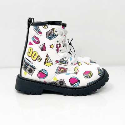 

Off Brand Girls White Mid Top Lace Up Повседневная обувь Кроссовки Размер 6, Белый