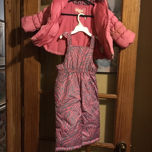London Fog Kids Pink FurTrimmed Hooded Coat Girls size 18 month