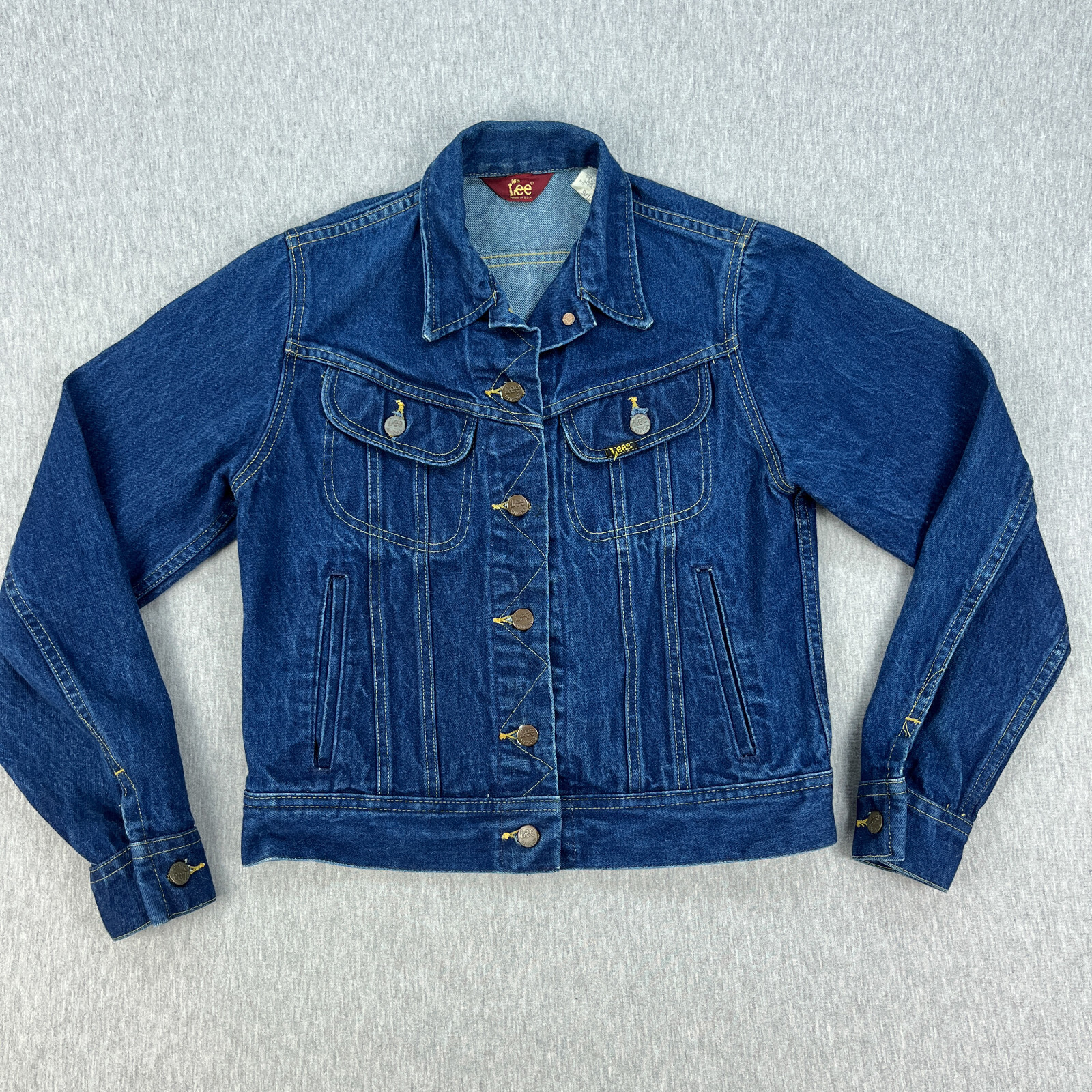 Vintage Ms. Lee Denim Trucker Jacket Womens 9/10 (S) Blue