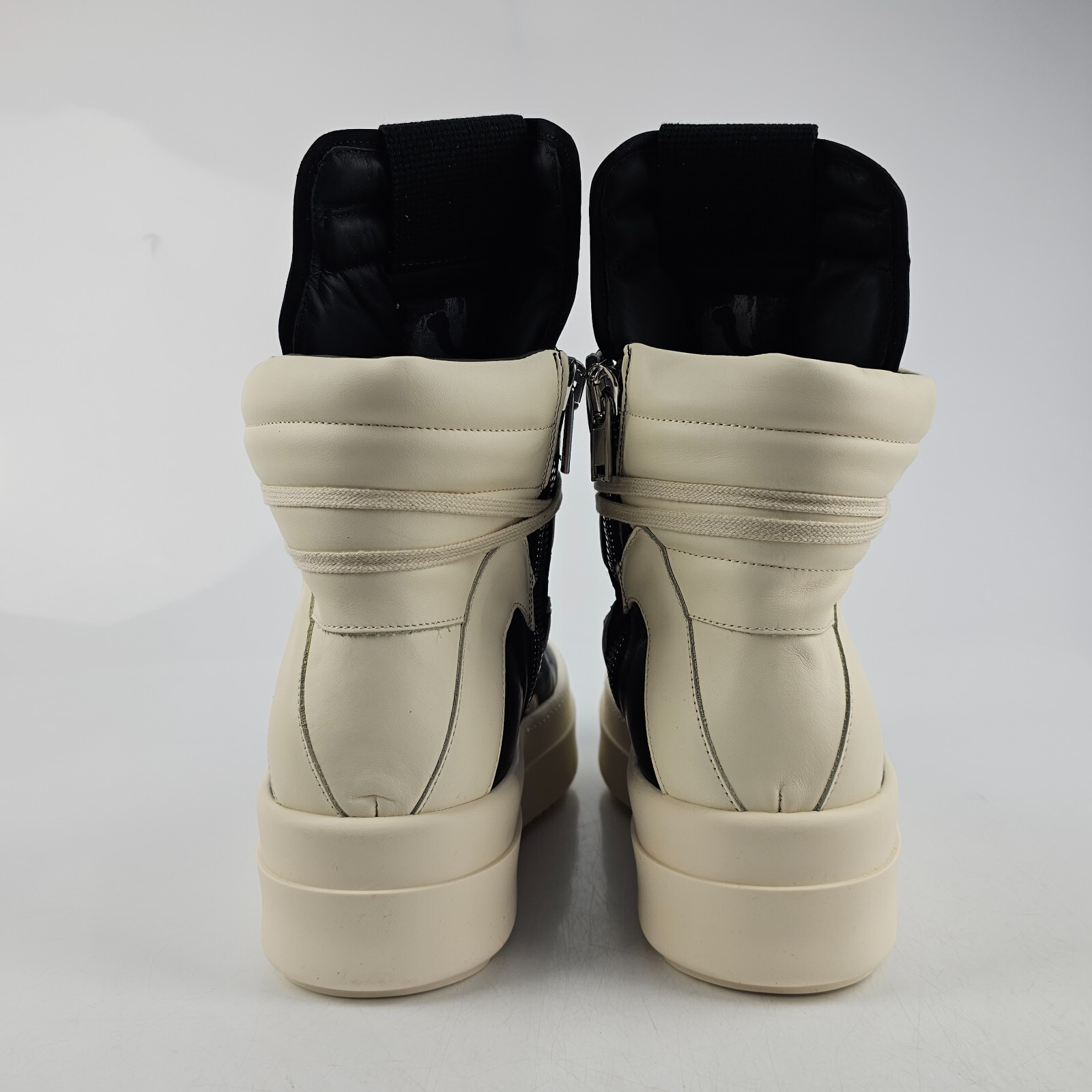 Pre-owned Rick Owens Geobasket Mega Bumper Black/milk Sneakers Size 41 Us 8