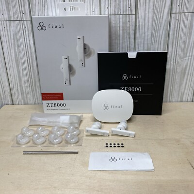 FINAL ZE8000 Wireless Active Noise Canceling Earphones Earbuds (WHITE)