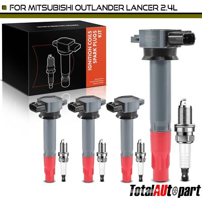 4x Ignition Coil & IRIDIUM Spark Plug Kits for Mitsubishi Outlander 10-13 Lancer